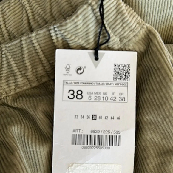 ZARA | Khaki | CORDUROY PANTS - Picture 9 of 11